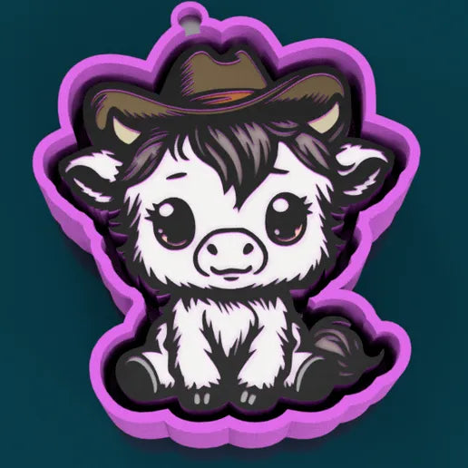 Little Highland Cowboy – Plastic Mold for Freshies